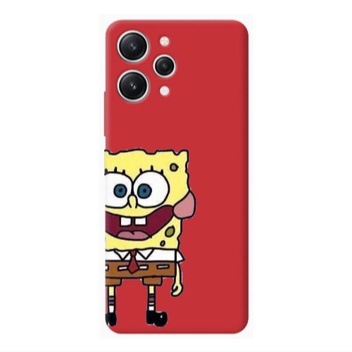 Xiaomi Redmi 12 Spong 2 Red Colored Silicone TPU Θήκη