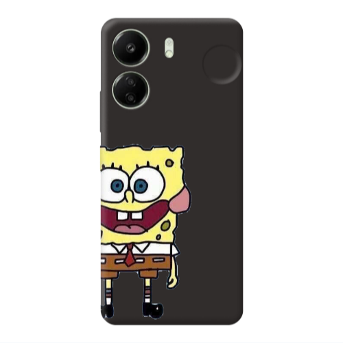 Xiaomi Redmi 13C Spong 2 Black Colored Silicone TPU Θήκη