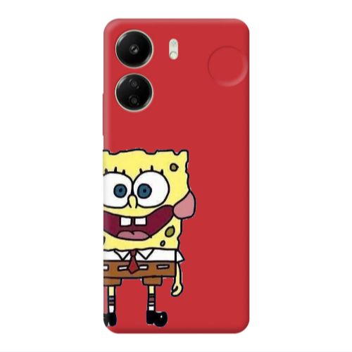 Xiaomi Redmi 13C Spong 2 Red Colored Silicone TPU Θήκη