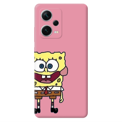 Xiaomi Poco X5 Spong 2 Pink Colored Silicone TPU Θήκη