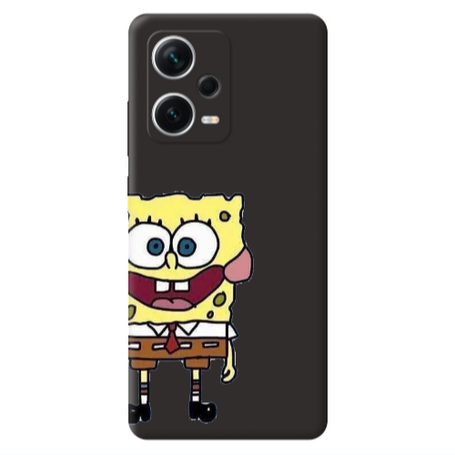 Xiaomi Poco X5 Spong 2 Black Colored Silicone TPU Θήκη
