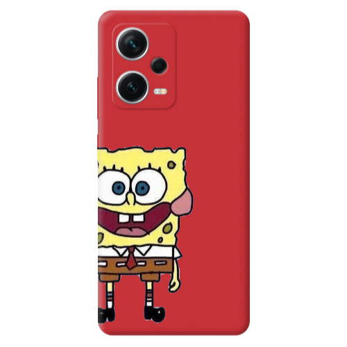 Xiaomi Poco X5 Spong 2 Red Colored Silicone TPU Θήκη