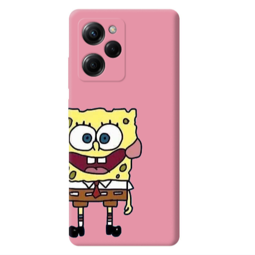 Xiaomi Poco X5 Pro Spong 2 Pink Colored Silicone TPU Θήκη