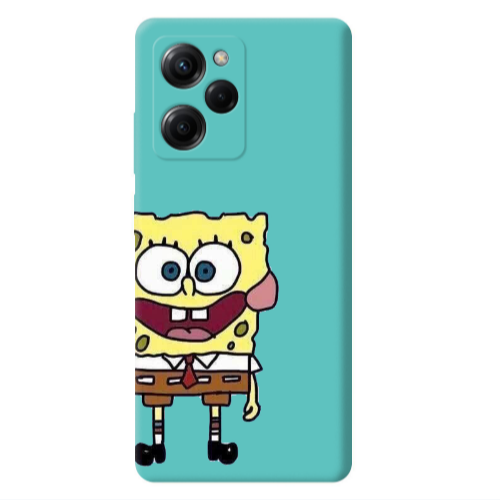 Xiaomi Poco X5 Pro Spong 2 Turquoise Colored Silicone TPU Θήκη