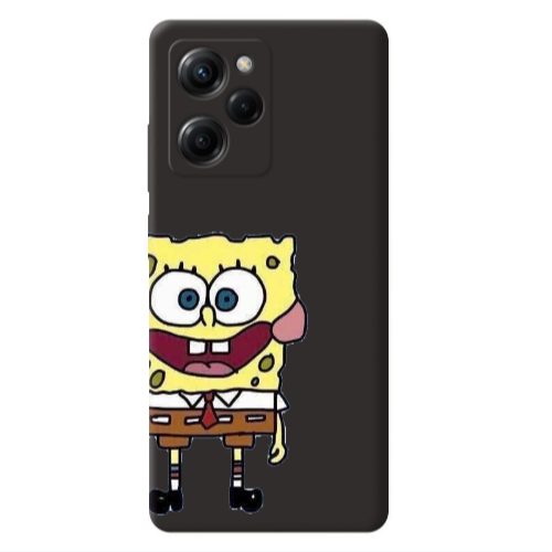 Xiaomi Poco X5 Pro Spong 2 Black Colored Silicone TPU Θήκη