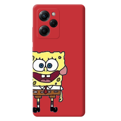 Xiaomi Poco X5 Pro Spong 2 Red Colored Silicone TPU Θήκη