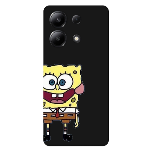 Xiaomi Redmi Note 13 4G Spong 2 Black Colored Silicone TPU Θήκη