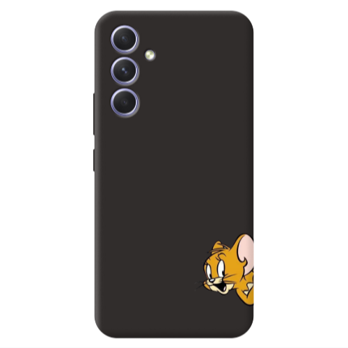Samsung A56 Jerry 2 Black Colored Silicone TPU Θήκη