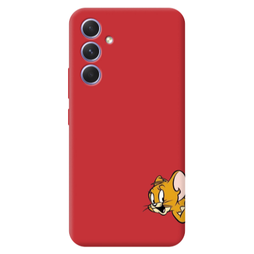 Samsung A56 Jerry 2 Red Colored Silicone TPU Θήκη