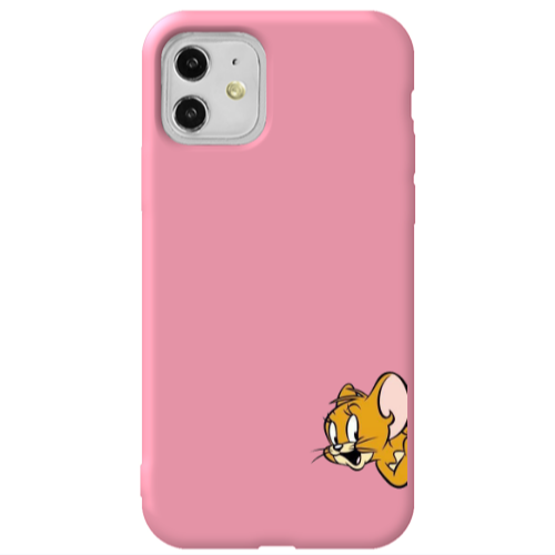 Apple iPhone 11  Jerry 2 Pink Colored Silicone TPU Θήκη