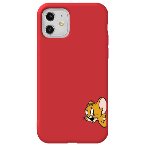 Apple iPhone 11  Jerry 2 Red Colored Silicone TPU Θήκη