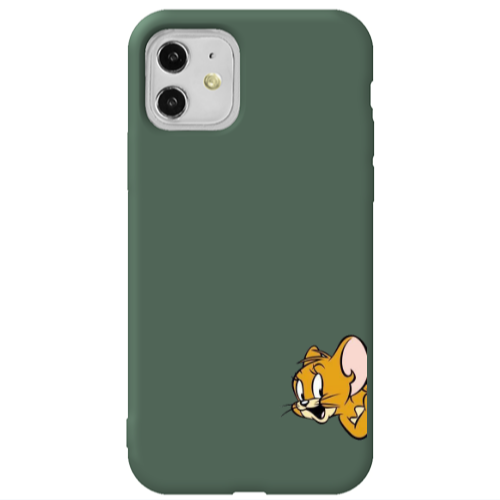 Apple iPhone 11  Jerry 2 Dark Green Colored Silicone TPU Θήκη