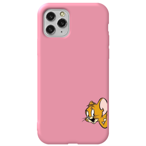 Apple iPhone 11 Pro Jerry 2 Pink Colored Silicone TPU Θήκη