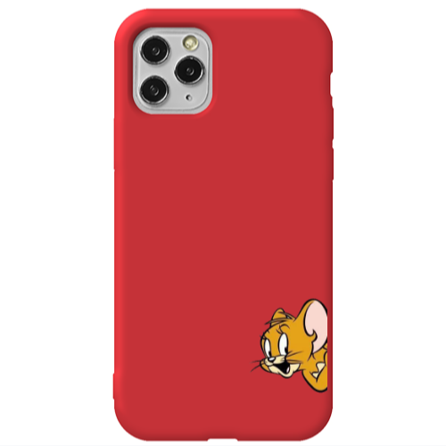 Apple iPhone 11 Pro Jerry 2 Red Colored Silicone TPU Θήκη