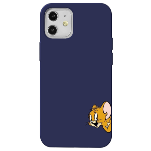 Apple iPhone 12 Jerry 2 Dark blue Colored Silicone TPU Θήκη