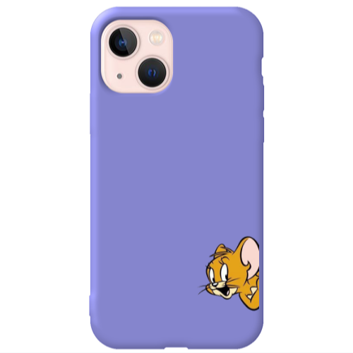 Apple iPhone 13 Jerry 2 Purple Colored Silicone TPU Θήκη