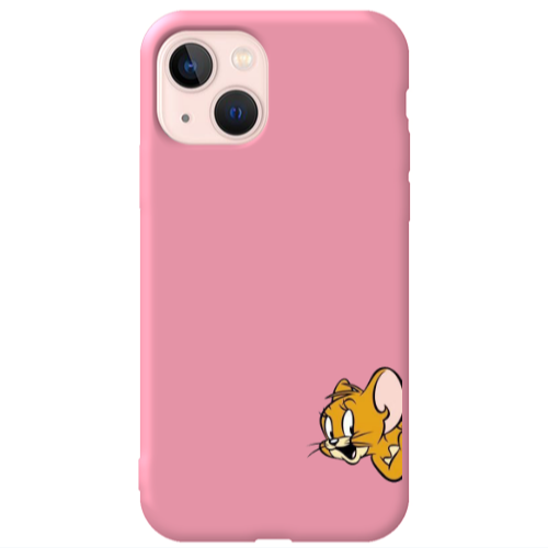 Apple iPhone 13 Jerry 2 Pink Colored Silicone TPU Θήκη