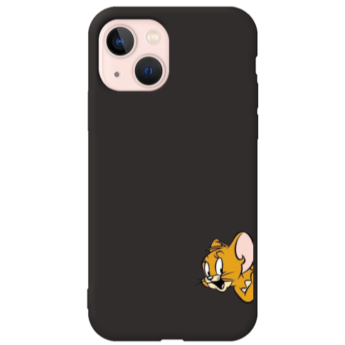 Apple iPhone 13 Jerry 2 Black Colored Silicone TPU Θήκη