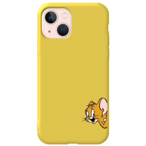 Apple iPhone 13 Jerry 2 Yellow Colored Silicone TPU Θήκη