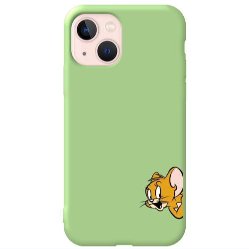 Apple iPhone 13 Jerry 2 Light Green Colored Silicone TPU Θήκη
