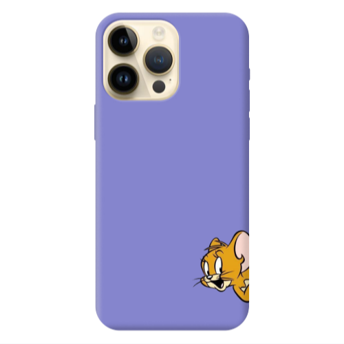Apple iPhone 13 Pro Max Jerry 2 Purple Colored Silicone TPU Θήκη