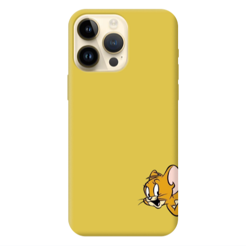 Apple iPhone 13 Pro Max Jerry 2 Yellow Colored Silicone TPU Θήκη