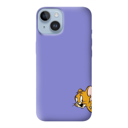 Apple iPhone 14  Jerry 2 Purple Colored Silicone TPU Θήκη