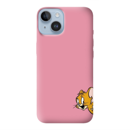 Apple iPhone 14  Jerry 2 Pink Colored Silicone TPU Θήκη