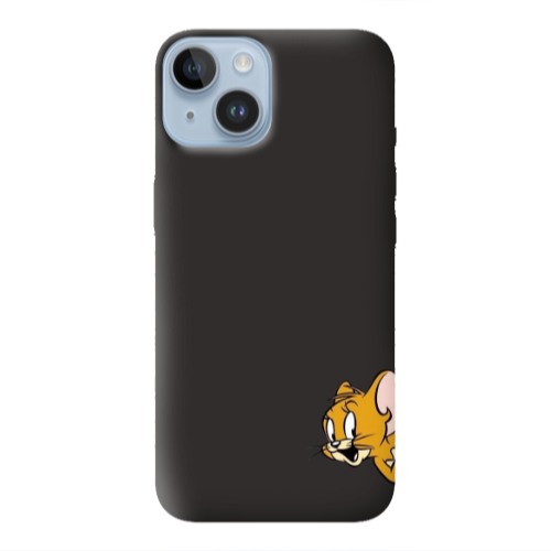 Apple iPhone 14  Jerry 2 Black Colored Silicone TPU Θήκη
