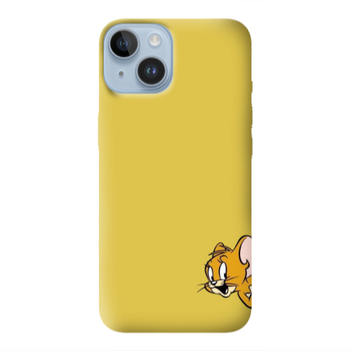 Apple iPhone 14 Plus Jerry 2 Yellow Colored Silicone TPU Θήκη