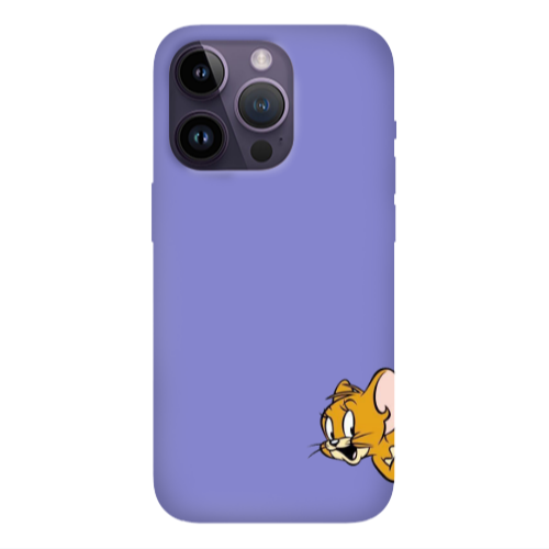 Apple iPhone 14 Pro  Jerry 2 Purple Colored Silicone TPU Θήκη
