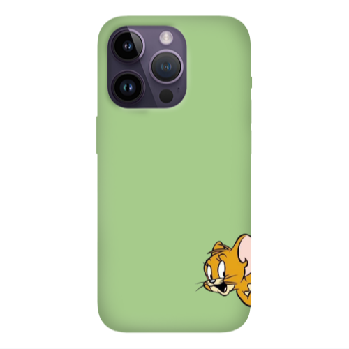 Apple iPhone 14 Pro Max Jerry 2 Light Green Colored Silicone TPU Θήκη