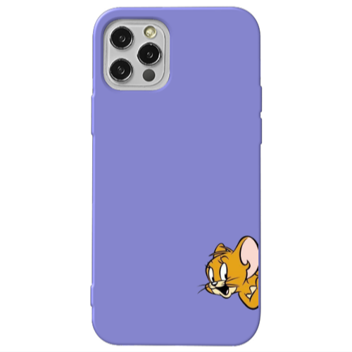 Apple iPhone 13 Pro Jerry 2 Purple Colored Silicone TPU Θήκη