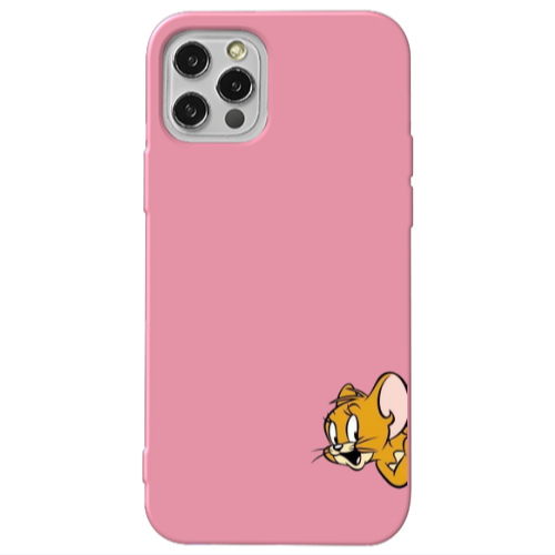 Apple iPhone 13 Pro Jerry 2 Pink Colored Silicone TPU Θήκη