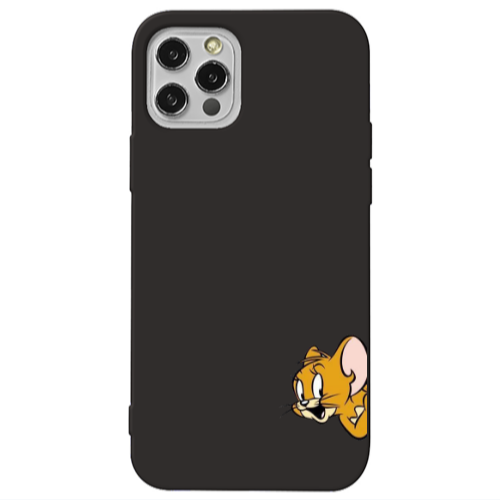 Apple iPhone 13 Pro Jerry 2 Black Colored Silicone TPU Θήκη