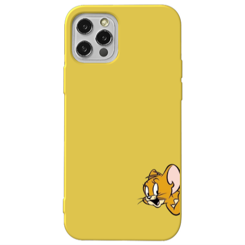 Apple iPhone 13 Pro Jerry 2 Yellow Colored Silicone TPU Θήκη