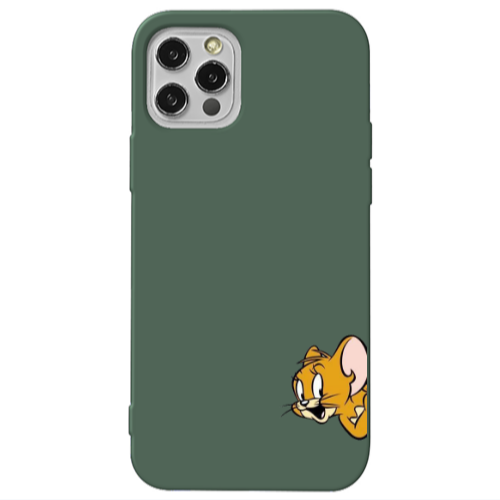 Apple iPhone 13 Pro Jerry 2 Dark Green Colored Silicone TPU Θήκη