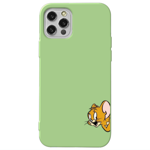 Apple iPhone 12 Pro Jerry 2 Light Green Colored Silicone TPU Θήκη
