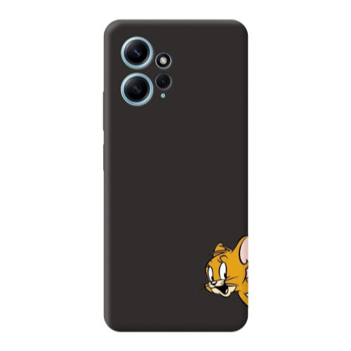 Xiaomi Redmi Note 12 4G Jerry 2 Black Colored Silicone TPU Θήκη