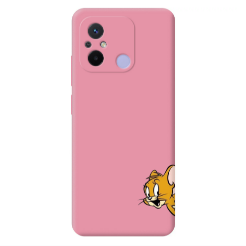 Xiaomi Redmi 12C Jerry 2 Pink Colored Silicone TPU Θήκη