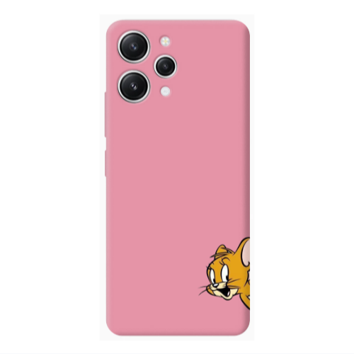 Xiaomi Redmi 12 Jerry 2 Pink Colored Silicone TPU Θήκη