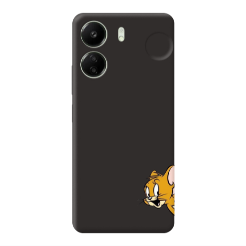Xiaomi Redmi 13C Jerry 2 Black Colored Silicone TPU Θήκη