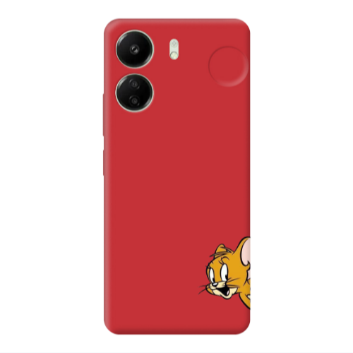 Xiaomi Redmi 13C Jerry 2 Red Colored Silicone TPU Θήκη