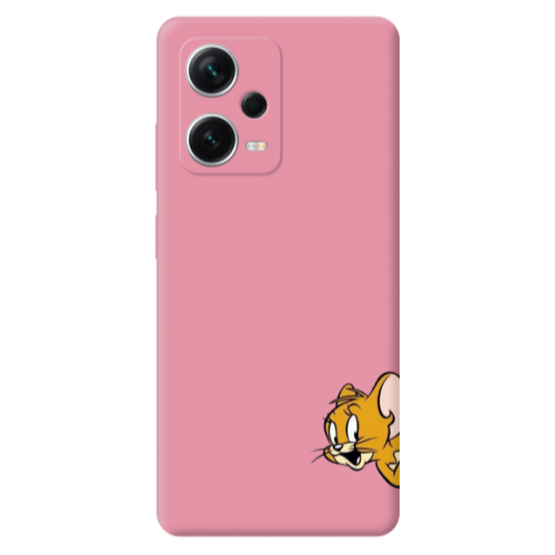 Xiaomi Poco X5 Jerry 2 Pink Colored Silicone TPU Θήκη