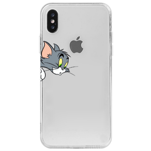 Apple iPhone Xs Tom 1 Transparent Silicone TPU Θήκη