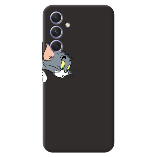 Samsung A54 Tom 1 Black Colored Silicone TPU Θήκη