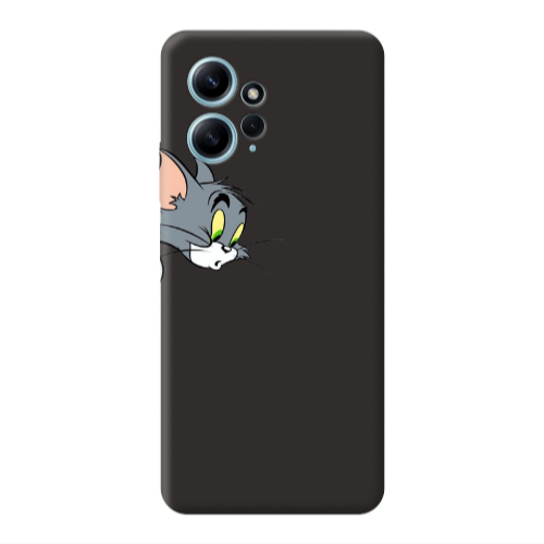 Xiaomi Redmi Note 12 4G Tom 1 Black Colored Silicone TPU Θήκη