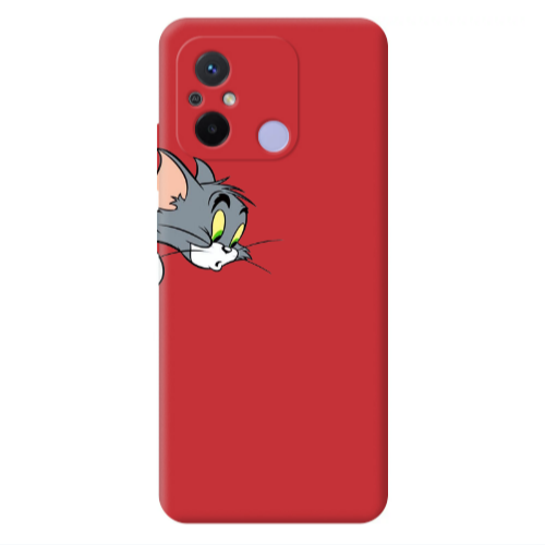 Xiaomi Redmi 12C Tom 1 Red Colored Silicone TPU Θήκη