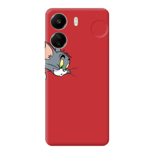 Xiaomi Redmi 13C Tom 1 Red Colored Silicone TPU Θήκη