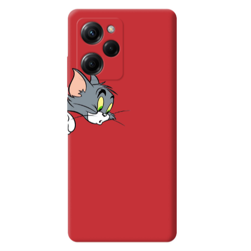 Xiaomi Poco X5 Pro Tom 1 Red Colored Silicone TPU Θήκη